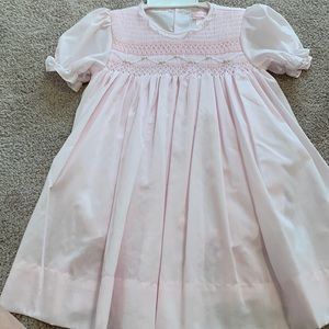Smocked dress with bloomers